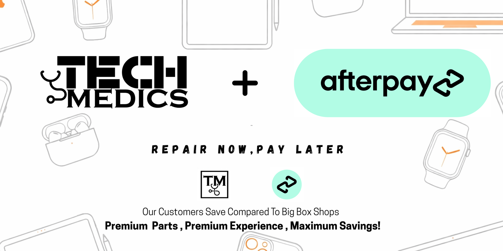 Afterpay now available at Tech Medics - split your repair into 4 interest-free payments
